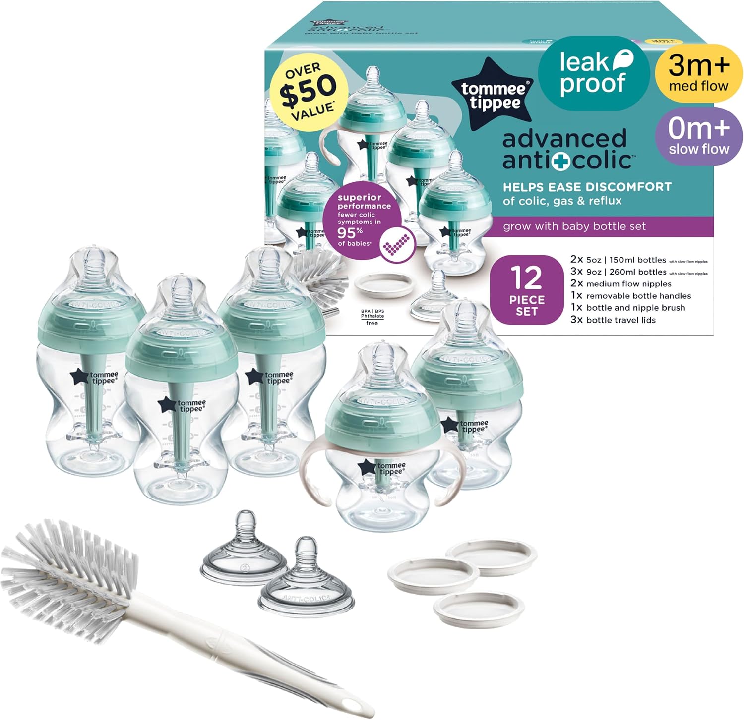 Tommee Tippee Advanced Anti-Colic Baby Bottle Set